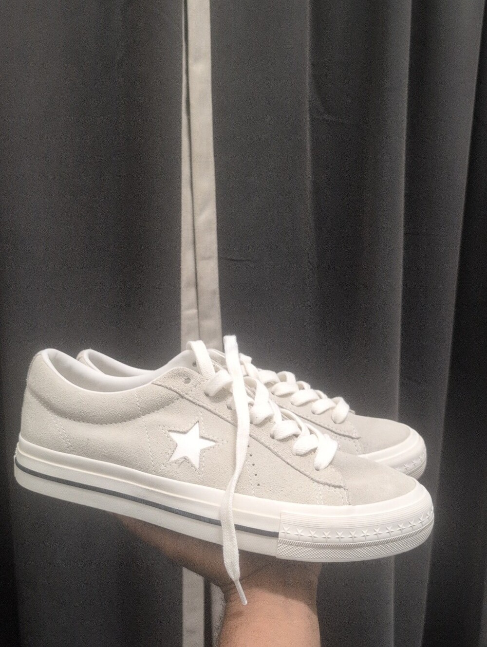 Men's Ash grey suede Converse Cons One Star Pro Suede Shoes Size 9